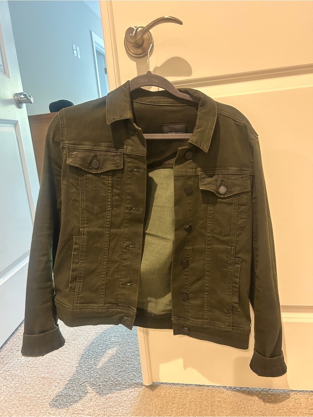 Olive Green Women's Denim Jacket